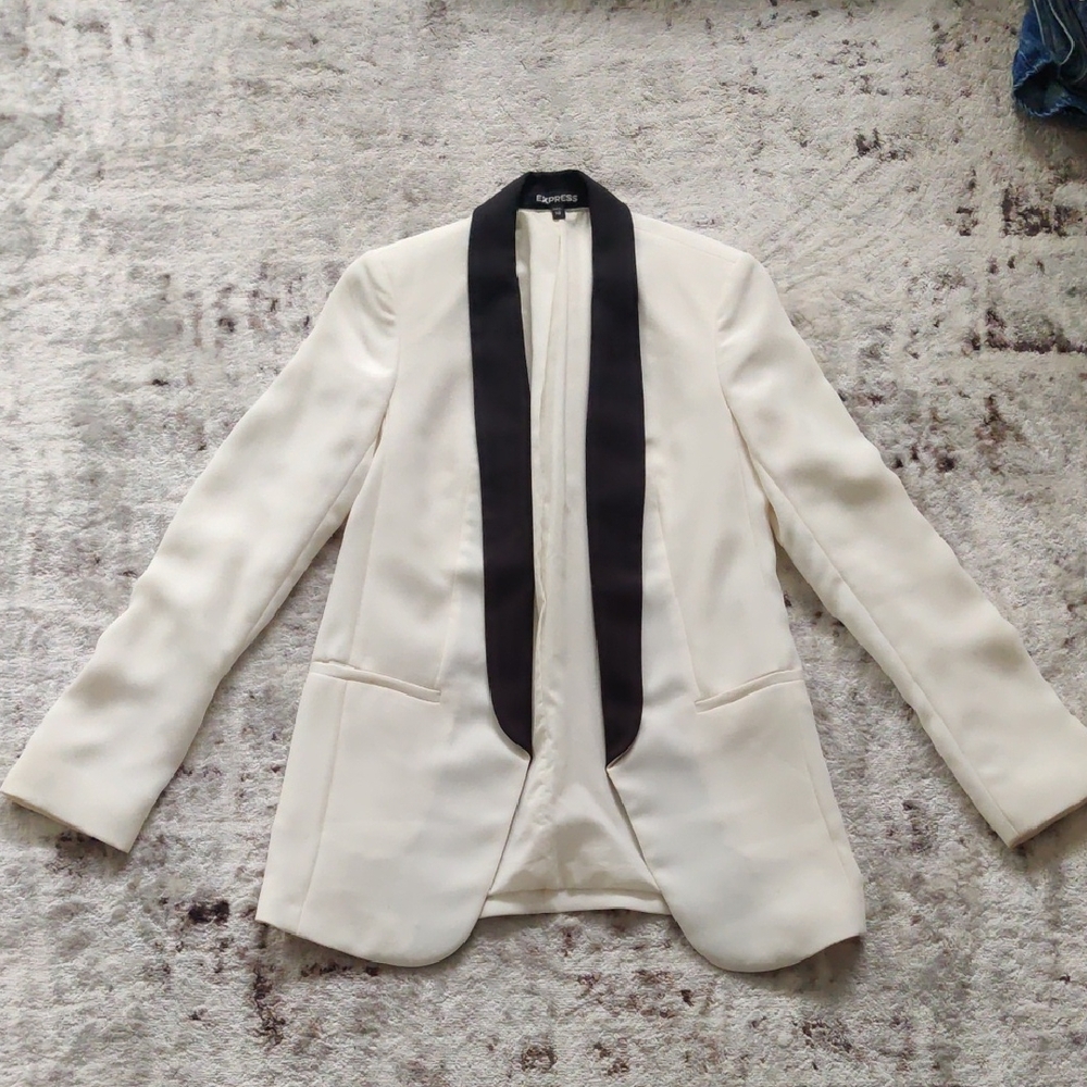 Express Cream and Black Women's Blazer